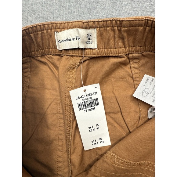 Abercrombie‎ Fitch Cargo Pants Women 27 Short 27x28 High Rise Straight  NWT - Picture 2 of 6